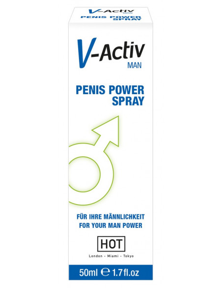 V-Activ Penis Power Spray 50Ml Spray Uomo Stimolante Erezione Potenza E Durata Hot