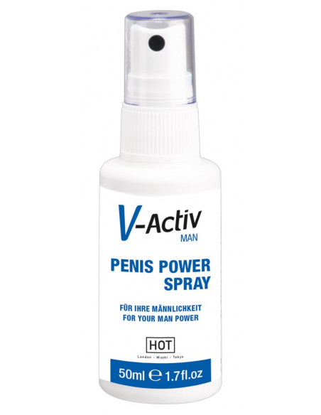 V-Activ Penis Power Spray 50Ml Spray Uomo Stimolante Erezione Potenza E Durata Hot