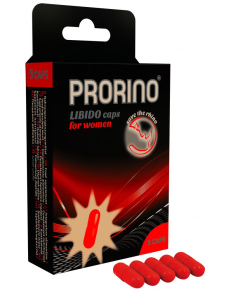 Prorino Libido Caps Women 5Pcs Capsule Energia Desiderio Sessuale Libido Donne