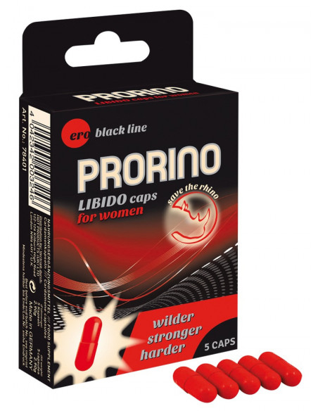 Prorino Libido Caps Women 5Pcs Capsule Energia Desiderio Sessuale Libido Donne