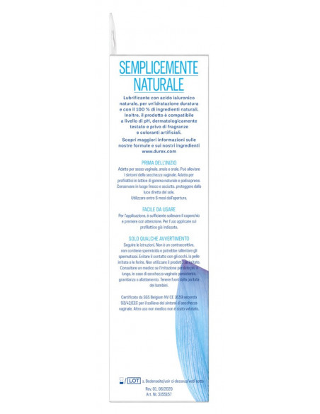 Durex Naturals Gel Extra 100ml