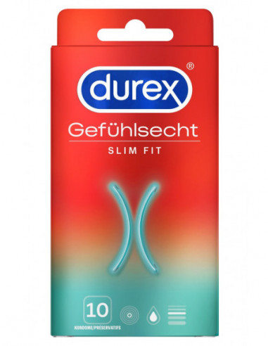 Durex Gefühlsecht Slim Fit 10