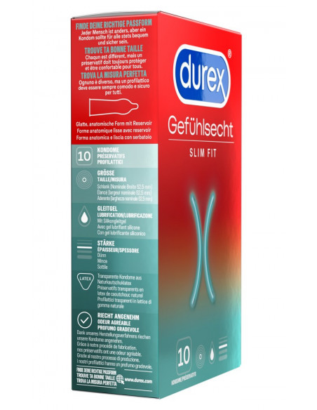 Durex Gefühlsecht Slim Fit 10