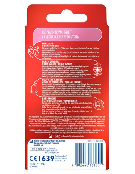 Durex gefühlsecht extra groß10