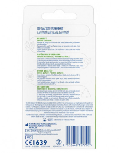 Durex Naturals Pack of 10