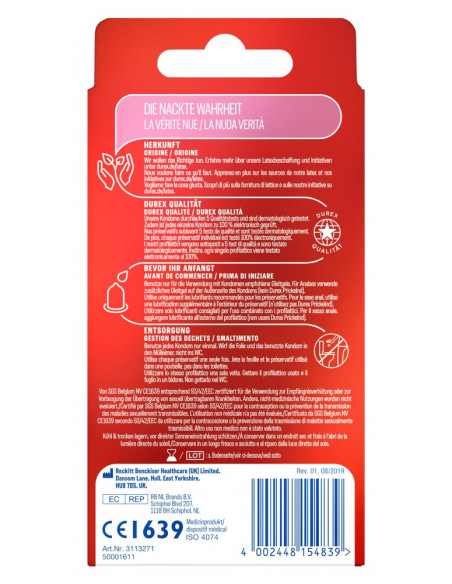 Durex Gefühlsecht Classic 8pcs - Durex - trasparente (cod. 243)