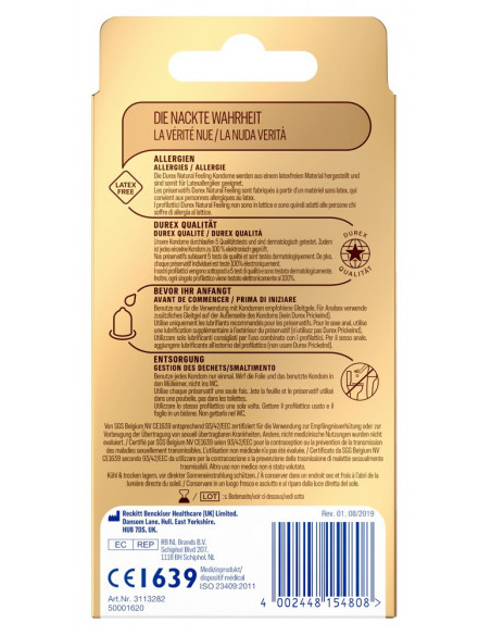 Durex Natural Feeling 10 pcs - Durex - trasparente (cod. 245)