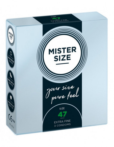 Mister Size 47mm pack of 3