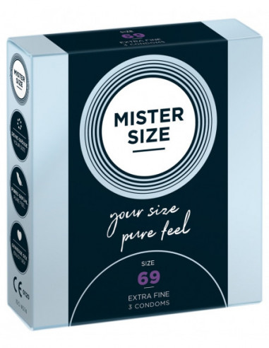 Mister Size 69mm pack of 3