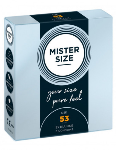 Mister Size 53mm pack of 3