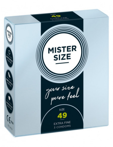 Mister Size 49mm pack of 3