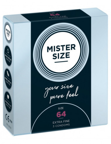 Mister Size 64mm pack of 3