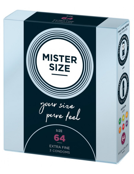 Mister Size 64mm pack of 3