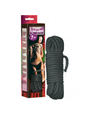Bondage rope 7 m black