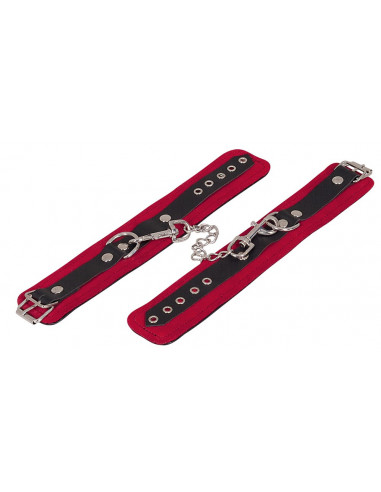 Leather Ankle Cuffs red