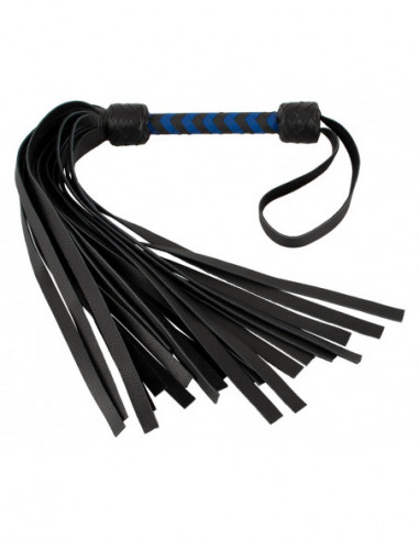 Leather flogger black/royal