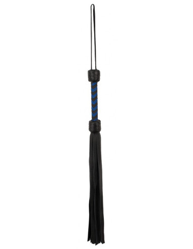 Leather flogger black/royal