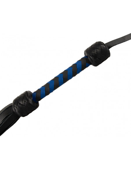 Leather flogger black/royal