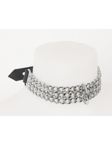 Leder Halsfessel Kette
