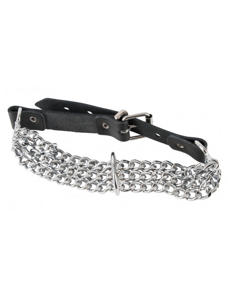Leder Halsfessel Kette