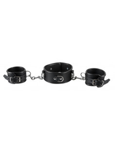 Leather neck and hand cuffs 2