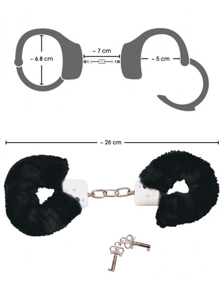 Handcuffs black - Bad Kitty - Nero (cod. 258)