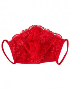 Mask with Lace red