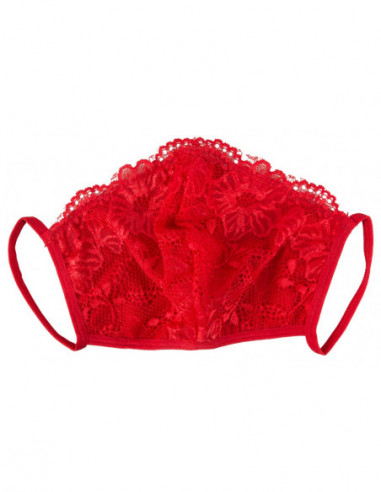 Mask with Lace red
