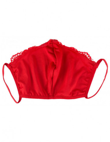 Mask with Lace red