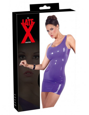 Latex Mini Dress purple XL