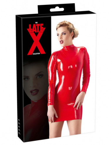 Latex Mini Dress red XL