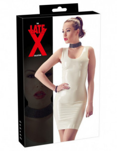 Latex Mini Dress S - Late X - Bianco