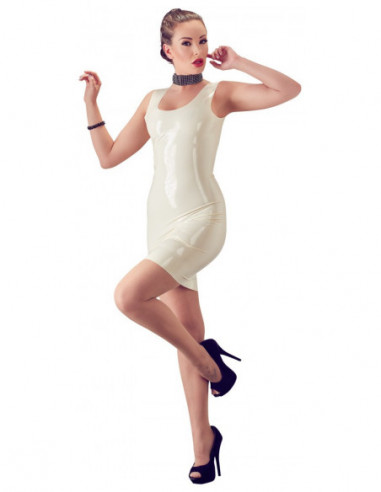 Latex Mini Dress L - Late X - Bianco
