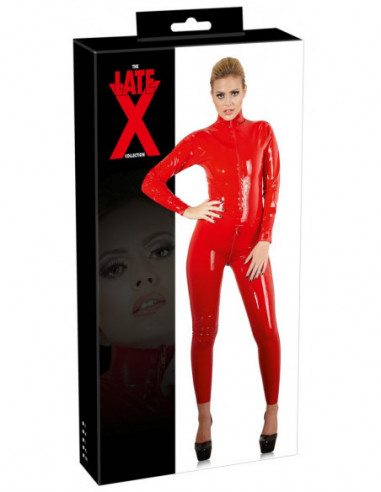 Latex Catsuit red XL