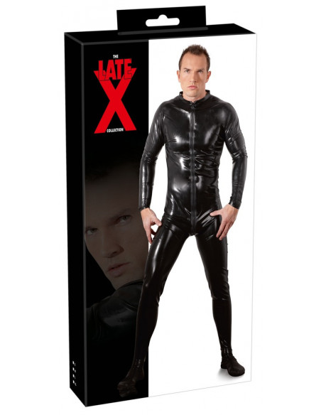 Men's Latex Jumpsuit S - Late X - Nero (cod. 429)