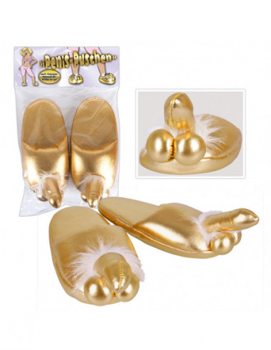 Penis Slippers Gold