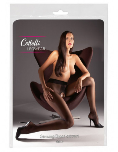 Crotchless Tights black 3 - Cottelli...