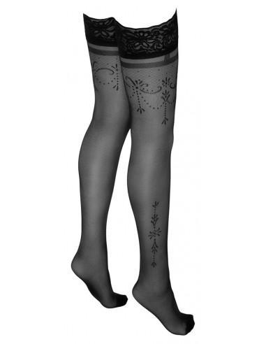 Hold-up Stockings Black 4 - Cottelli LEGWEAR - Nero (cod. 281)