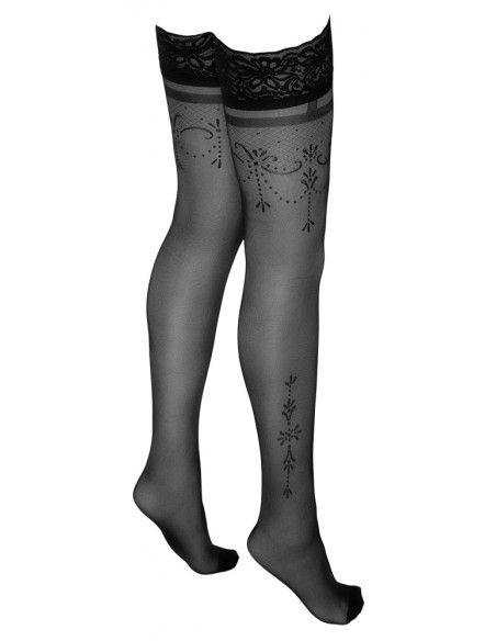 Hold-up Stockings Black 4 - Cottelli LEGWEAR - Nero (cod. 281)