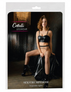 Sex Tights S-L - Cottelli LEGWEAR - Nero - Collant sexy