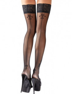 Hold-up Stockings with seam 2 - Cottelli LEGWEAR - Nero (cod. 288) 2