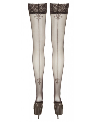 Hold-up Stockings with seam 2 - Cottelli LEGWEAR - Nero (cod. 288)