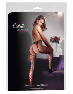 Suspender Tights L/XL - Cottelli LEGWEAR - Nero (cod. 876)