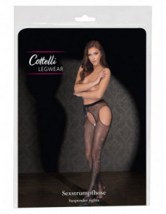 Sex Tights S-L - Cottelli LEGWEAR - Nero