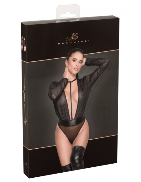 Body with Long Sleeves M - Noir - Nero (cod. 71)