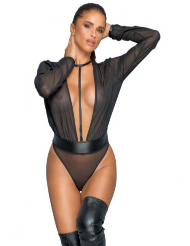 Body with Long Sleeves M - Noir - Nero (cod. 71)