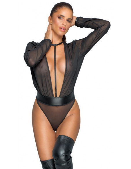 Body with Long Sleeves M - Noir - Nero (cod. 71)