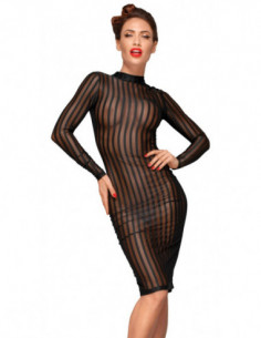 Noir Dress Stripes L