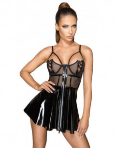 Vinyl Mini Dress M 2