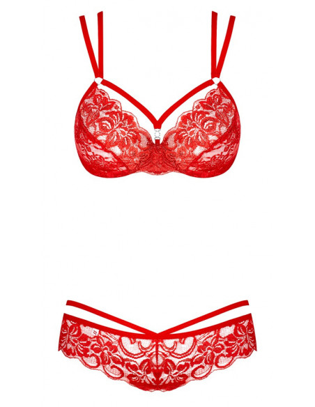 Obsessive Bra Set L/XL - Obsessive - rosso (cod. 751)